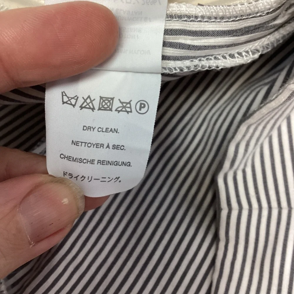 J. Crew Cameron‎ Pinstriped Pants Women’s Size 12 Tall Gray/White Lightweight